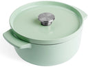 Cocotte en fonte KitchenAid Pistachio ø 22 cm / 3,3 Litres - revêtement antiadhésif émaillé