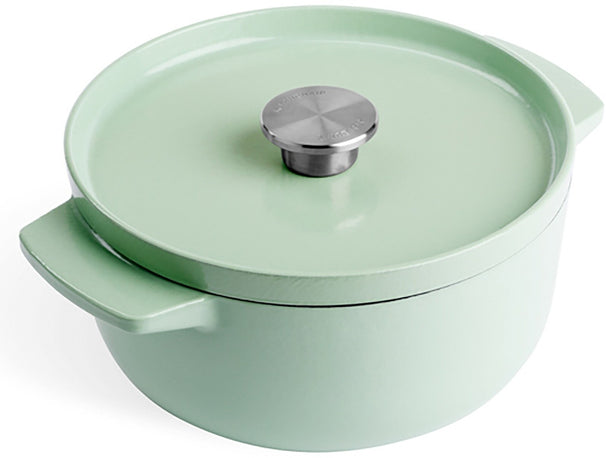 Cocotte en fonte KitchenAid Pistachio ø 22 cm / 3,3 Litres - revêtement antiadhésif émaillé