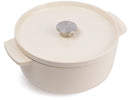 Cocotte en fonte KitchenAid Cream ø 26 cm / 5,2 Litres - revêtement antiadhésif émaillé
