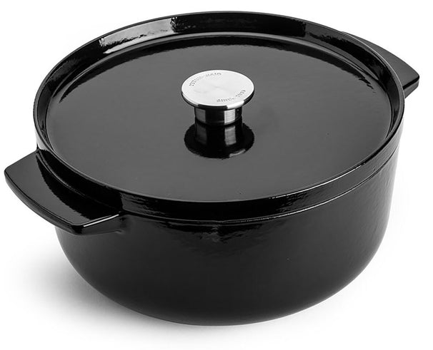 Cocotte en fonte KitchenAid Onyx Black ø 26 cm / 5,2 Litres - revêtement antiadhésif émaillé