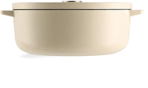 KitchenAid Braadpan Ovaal Gietijzer Cream 30 cm / 5.6 Liter - zijaanzicht