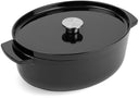 Cocotte ovale en fonte KitchenAid Onyx Black 30 cm / 5,6 Litres - revêtement antiadhésif émaillé