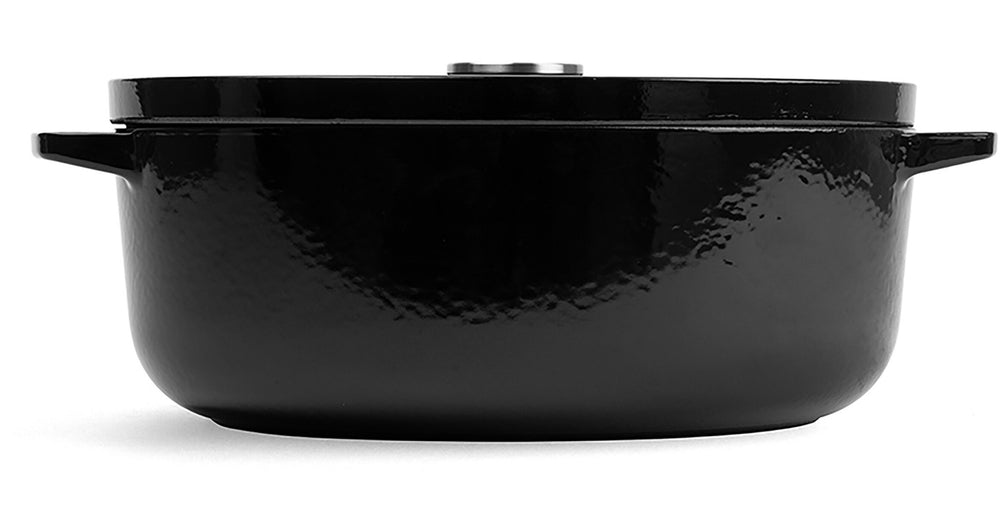 KitchenAid Braadpan Ovaal Gietijzer Onyx Black 30 cm / 5.6 Liter - zijaanzicht