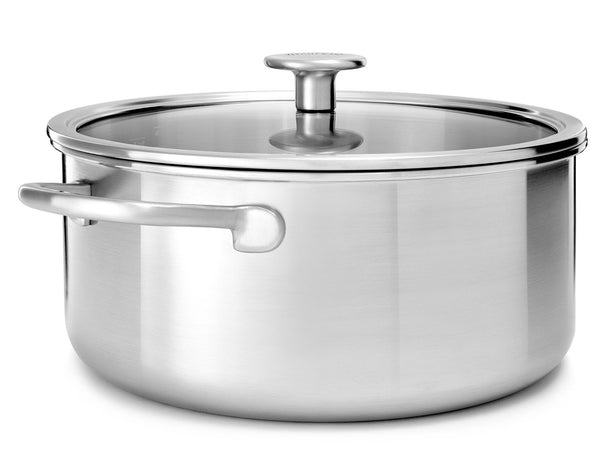 Faitout KitchenAid Tri-Ply Inox ø 24 cm / 4,9 Litres - sans revêtement antiadhésif