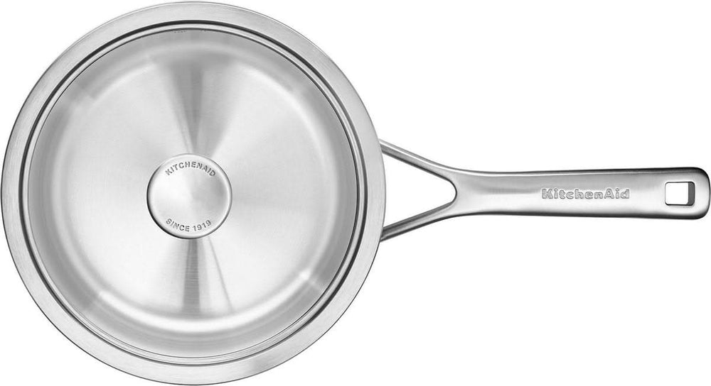 KitchenAid Steelpan Tri-Ply RVS ø 16 cm / 1.5 Liter - bovenaanzicht