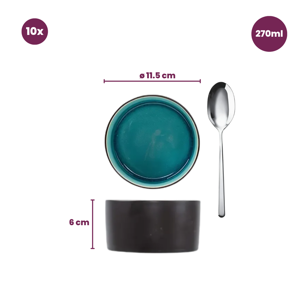 Set de bols Cosy & Trendy - Bols a sauce - Streetfood - 270 ml - 10 pièces
