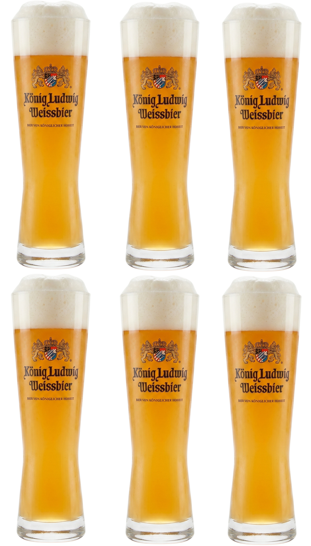 Set de verres a bière Konig Ludwig - Verres a bière - Weizen - 500 ml - 6 pièces