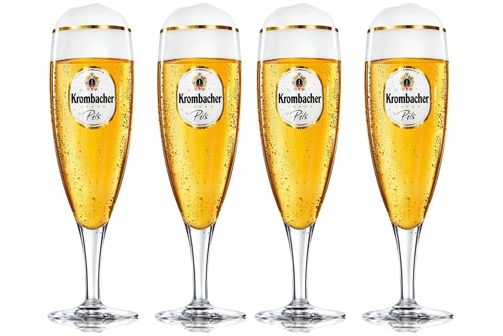 Verre à bière Krombacher sur pied 300 ml - 4 pièces