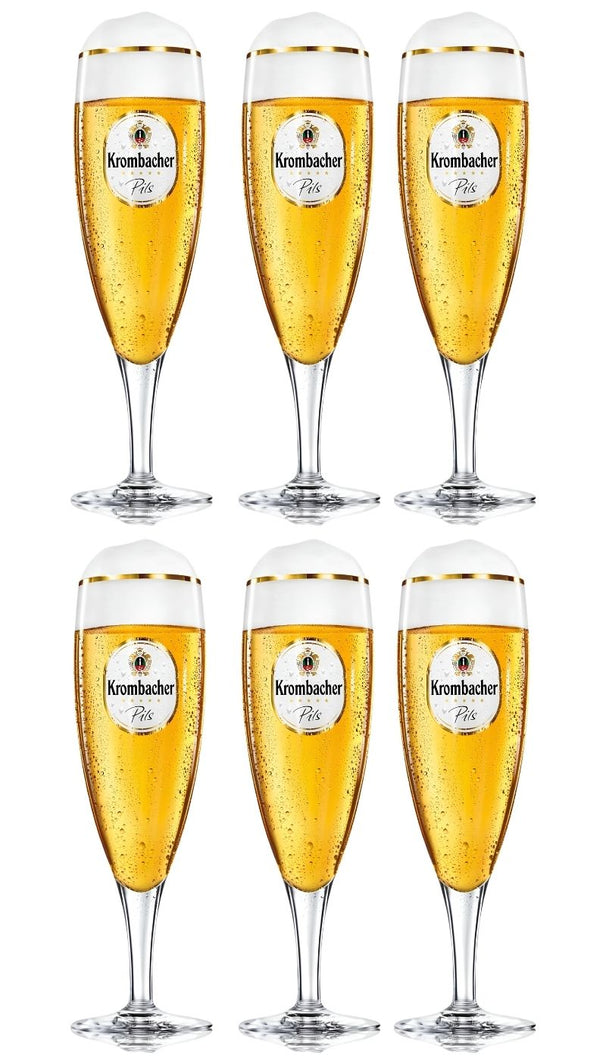 Verres à bière Krombacher sur pied 300 ml - 6 pièces