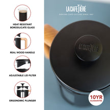 Cafetière La Cafetière - Cafetière a piston - Pisa Noir - 350 ml / 3 Tasses