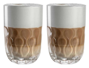 Leonardo Latte Macchiato Glazen - Gocce Due - 390 ml - 2 stuks gevuld