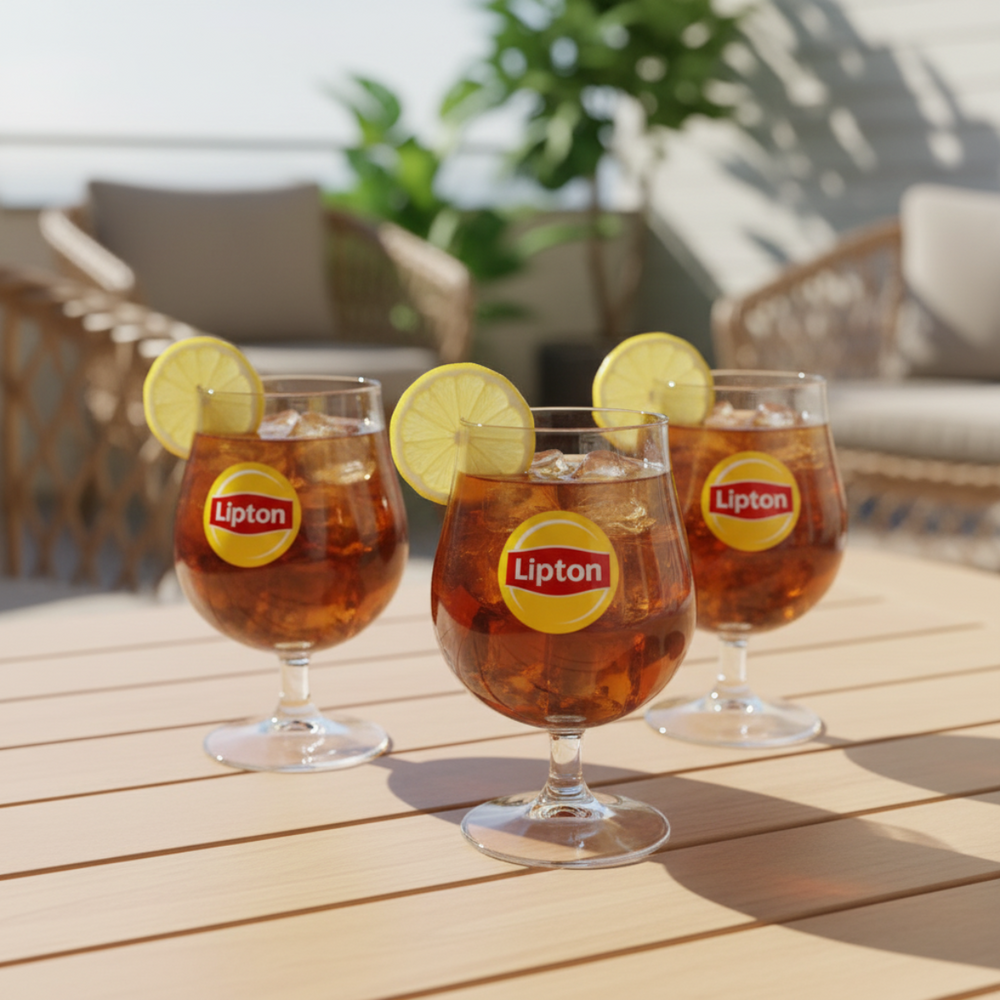 Lipton Ice Tea Verres sphériques - Transparent - 250 ml - Lot de 6