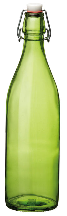 Bouteille à bouchon mécanique Bormioli Rocco Giara - Vert - 1 litre