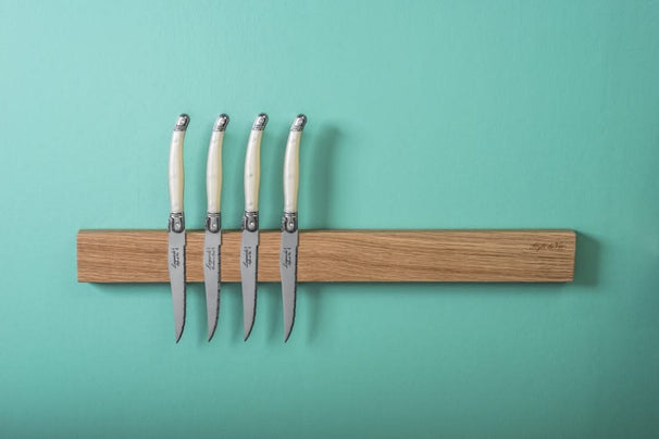 Barre magnétique a couteaux Laguiole Style de Vie - Mural - Chêne - 50 cm