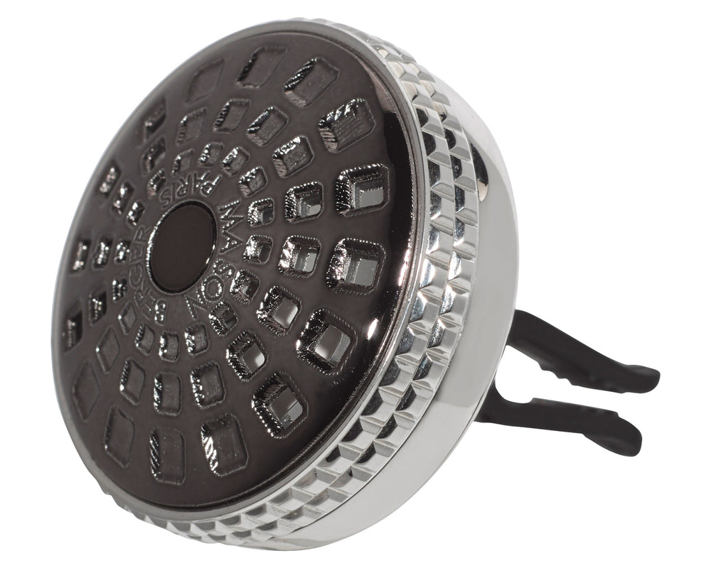 Maison Berger Autoparfum Diffuser Celebration Gun Metal & Zilver - Hypnotic Oud - met navulling