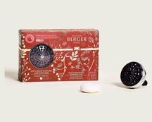 Maison Berger Autoparfum Diffuser Celebration Gun Metal & Zilver - Hypnotic Oud - met navulling - inhoud doos
