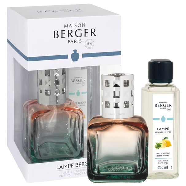 Coffret Lampe Berger Maison Berger - Glaçon Pêche/Verte - Zeste de Verveine