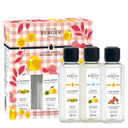 Trio de recharge Maison Berger - pour Lampe Berger - Estival - Soleil Fruité, Zeste de Verveine & Douceur de Pamplemousse - 3 x 250 ml