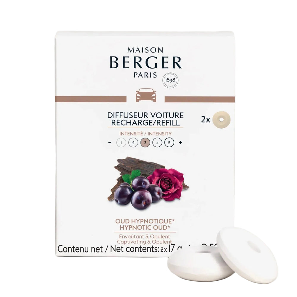 Recharge pour diffuseur voiture Maison Berger - Oud Hypnotique - 2 pièces