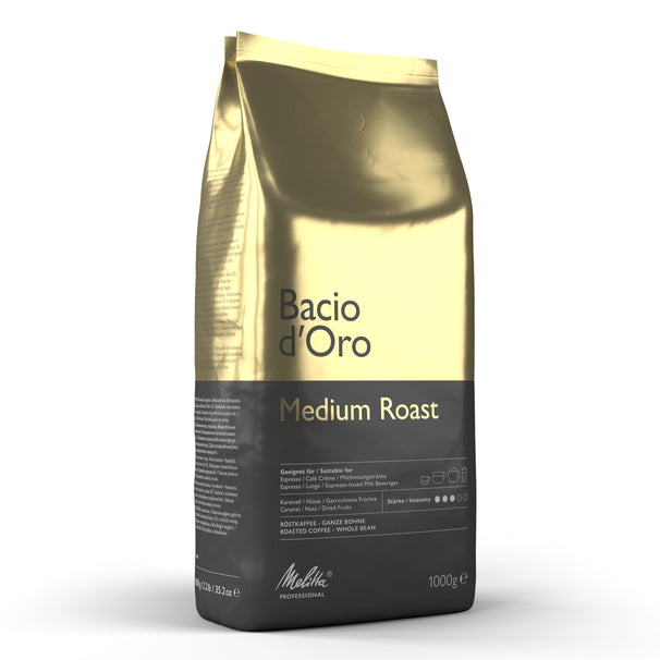 Melitta Grains de café / Grains d'espresso Bacio d'Oro - Torréfaction moyenne - 1 kg