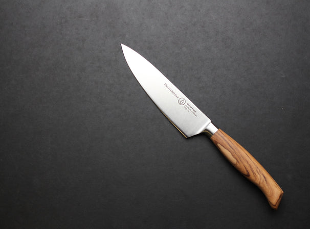 Couteau de chef Messermeister Oliva Luxe bois d'olivier 16,5 cm