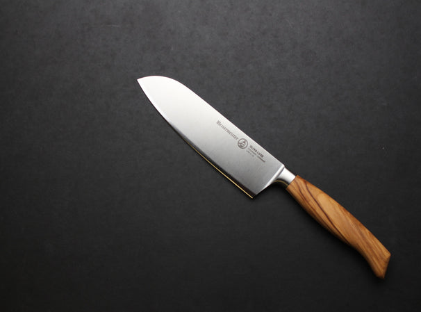 Couteau santoku Messermeister Oliva Luxe bois d'olivier 16,5 cm