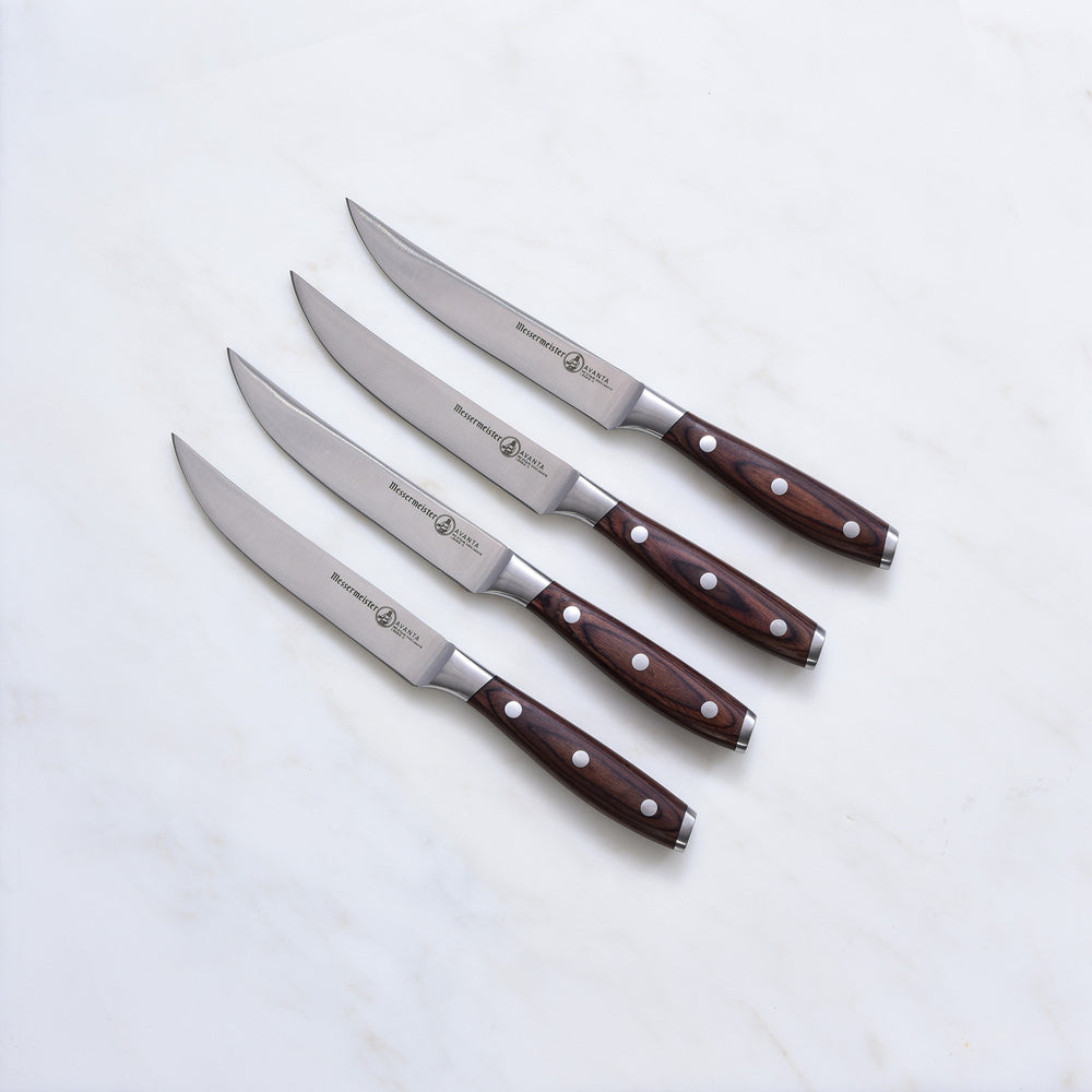 Messermeister Steakmessen Avanta Pakkahout 13 cm - 4 stuks - sfeerbeeld 2