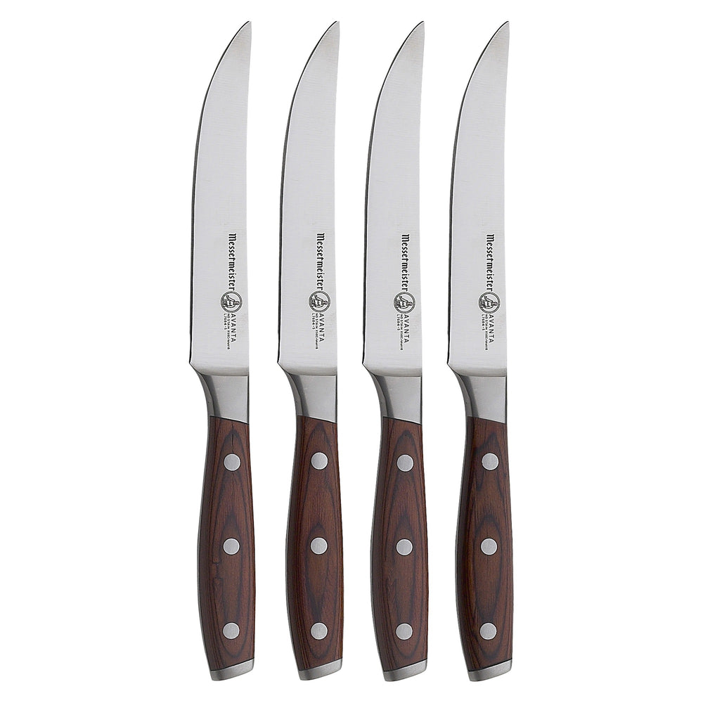 Messermeister Steakmessen Avanta Pakkahout 13 cm - 4 stuks - bovenaanzicht