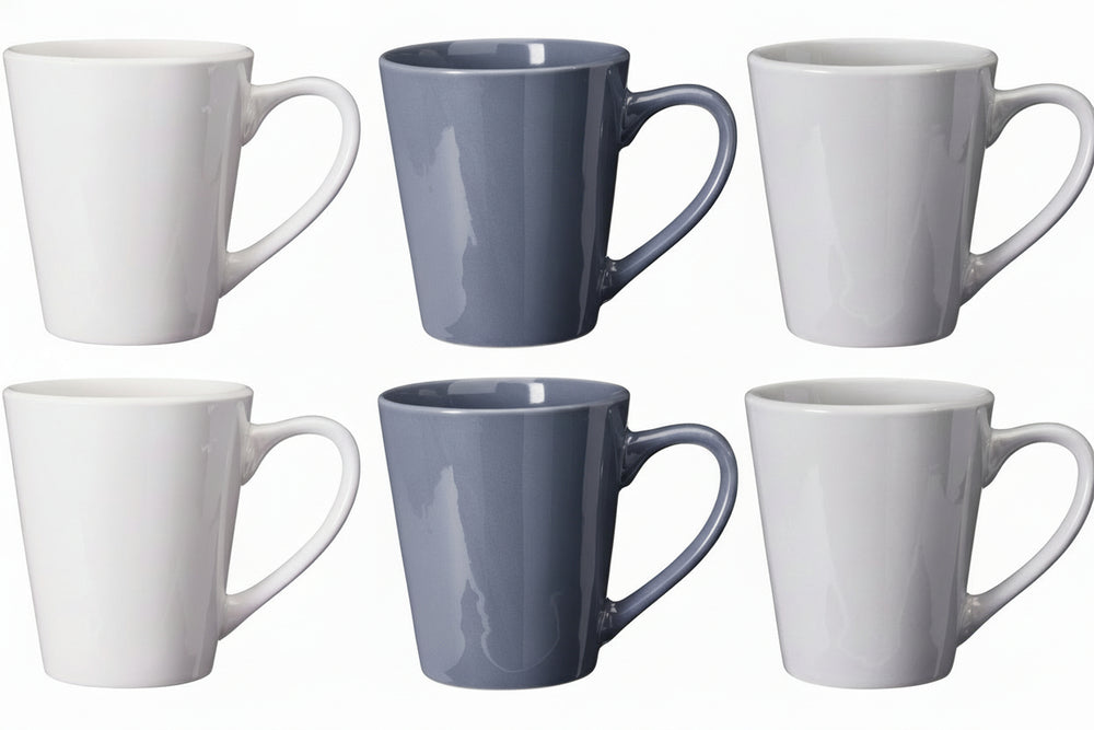 Ensemble de mugs Cookinglife - Mugs en porcelaine - Siaki - 350 ml - 6 pieces