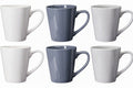 Ensemble de mugs Cookinglife - Mugs en porcelaine - Siaki - 350 ml - 6 pieces