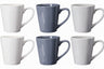 Ensemble de mugs Cookinglife - Mugs en porcelaine - Siaki - 350 ml - 6 pieces