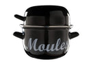 Casserole à moules Cosy & Trendy - en acier émaillé - Noir - ø 18 cm