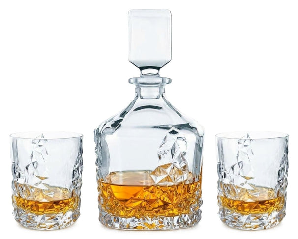Set à whisky Nachtmann Sculpture 3 pièces - Carafe 750 ml & 2 verres à whisky 365 ml