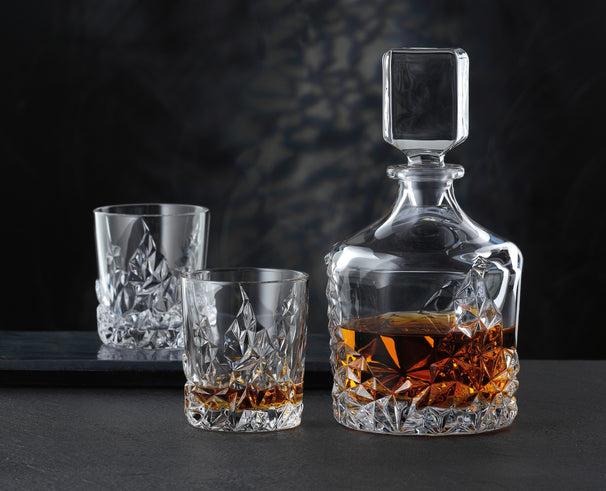 Set à whisky Nachtmann Sculpture 3 pièces - Carafe 750 ml & 2 verres à whisky 365 ml