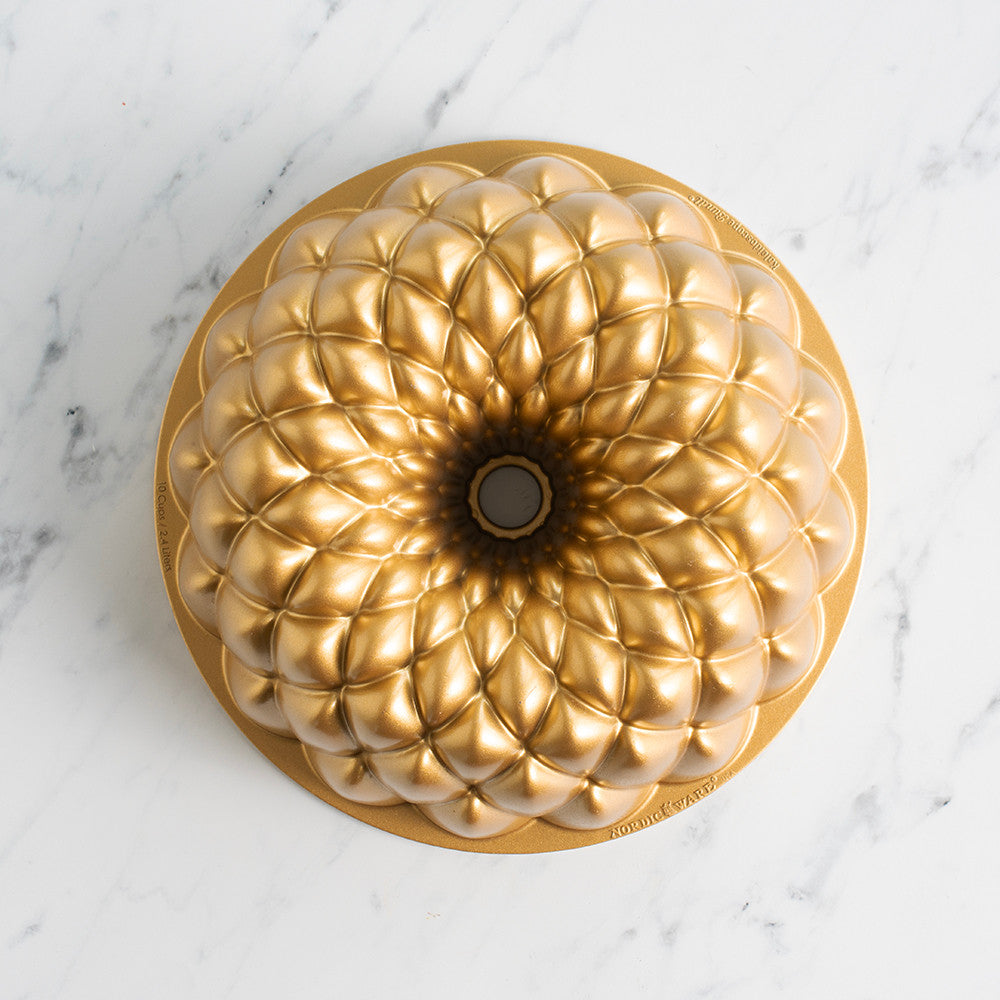 Moule à Bundt Nordic Ware Kaleidoscope Or - Aluminium coulé - ø 23 cm