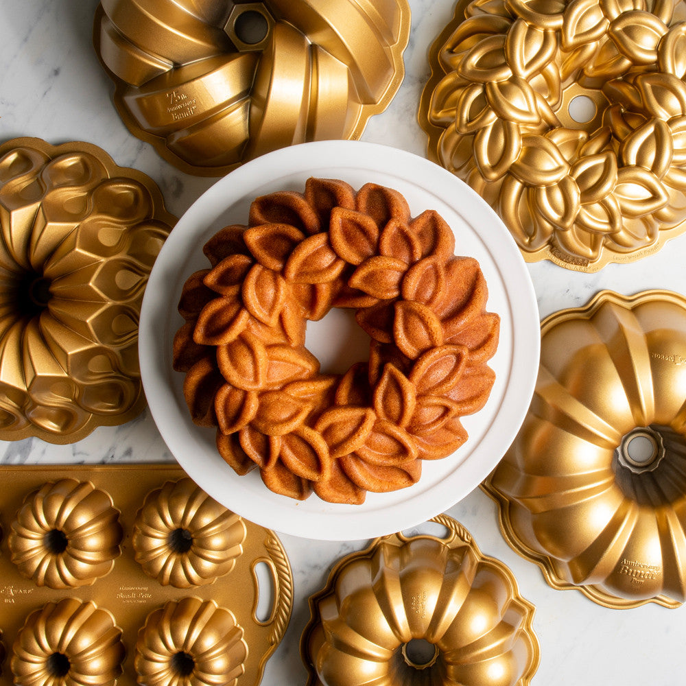 Moule à Bundt Nordic Ware Laurel Wreath Or - Aluminium coulé - ø 27 cm