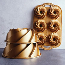 Moule à Bundt Nordic Ware Heritage Bundt Or - Aluminium coulé - ø 26 cm