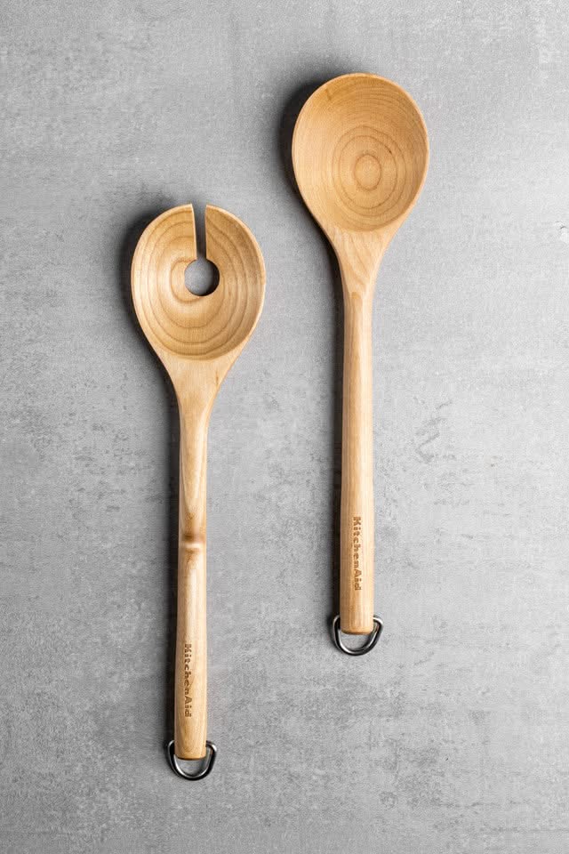 Set de couverts a salade KitchenAid - en bois - Core - 33 cm - 2 pièces