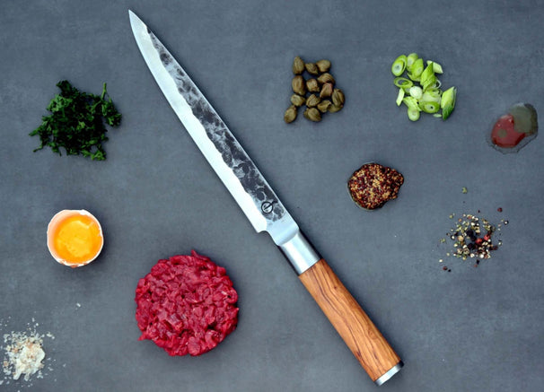 Couteau à viande Forged - Manche en bois d'olivier - Olive - Lame 20,5 cm