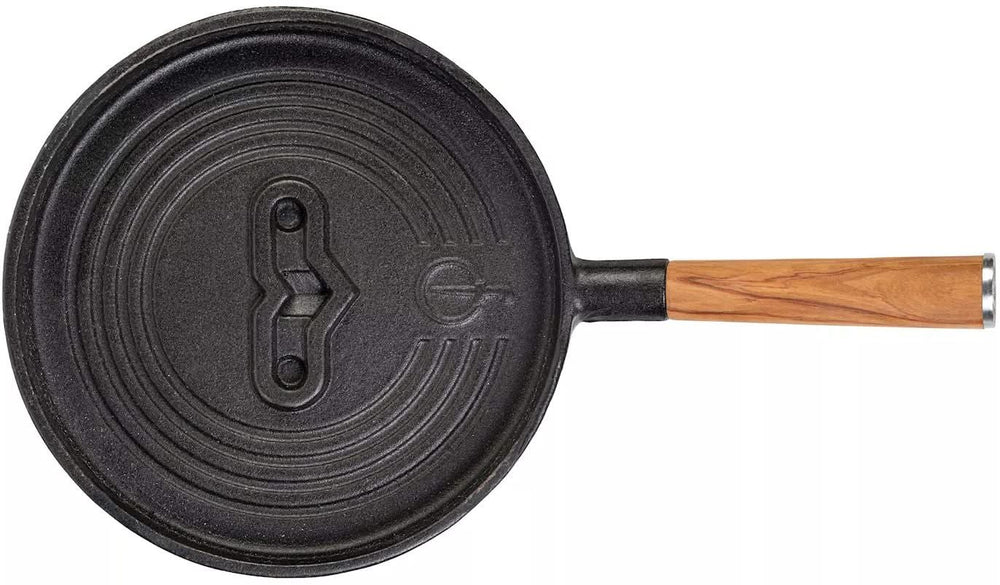 Poêle à servir Forged - en fonte - Churrasco - ø 18 cm - en bois d'olivier
