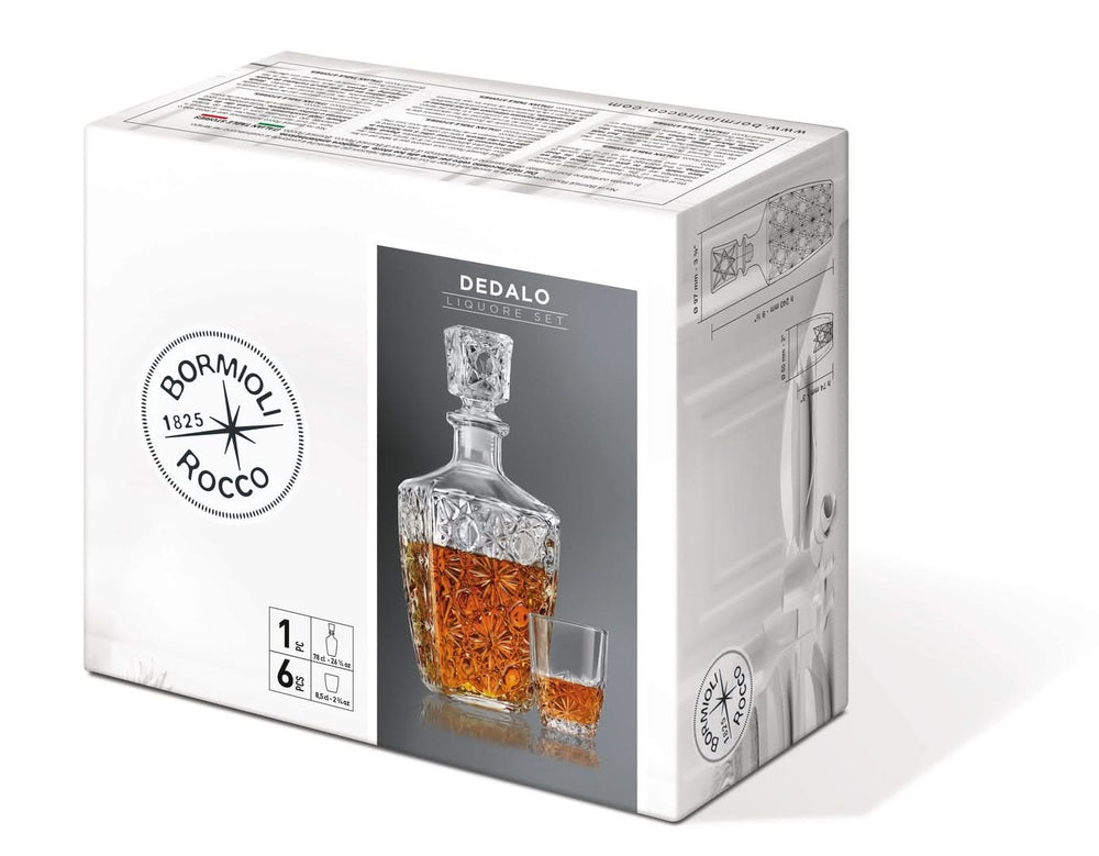 Ensemble de whisky Bormioli Rocco - Verres à whisky - Dedalo - 800 ml - 7 pièces