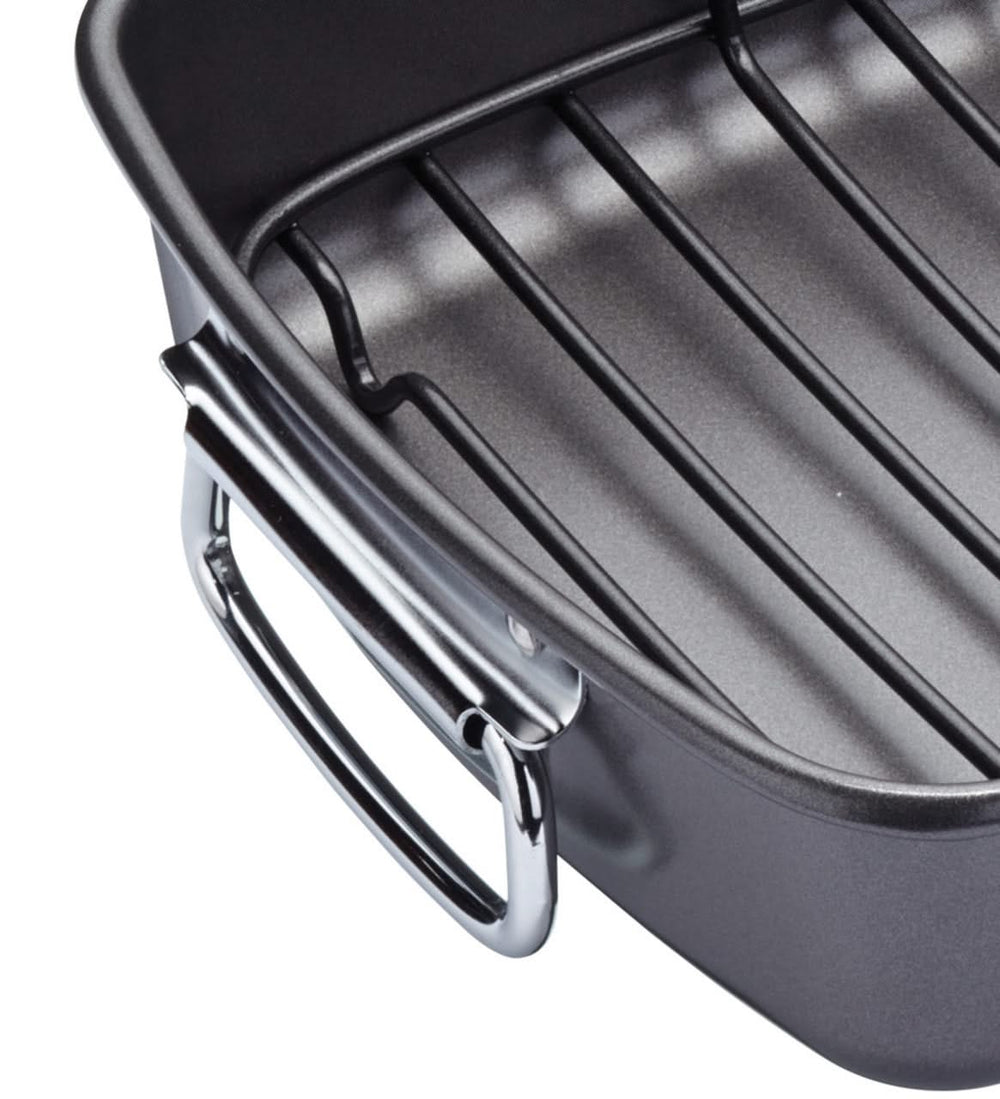 MasterClass Plat à rôtir avec grille - 40 x 28 cm - revêtement antiadhésif standard