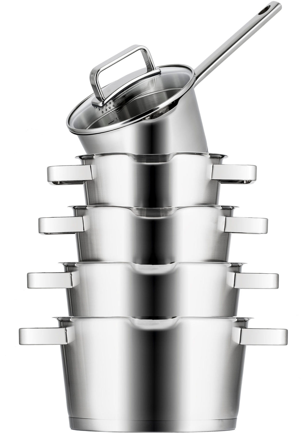 Set de casseroles Sola - Casseroles en inox - Diamond - Ø16-24 cm - 5 pièces