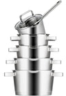 Set de casseroles Sola - Casseroles en inox - Diamond - Ø16-24 cm - 5 pièces