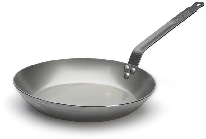 De Buyer poêle Lyonnaise Carbone Plus - Acier au carbone - ø 18 cm - sans revêtement antiadhésif