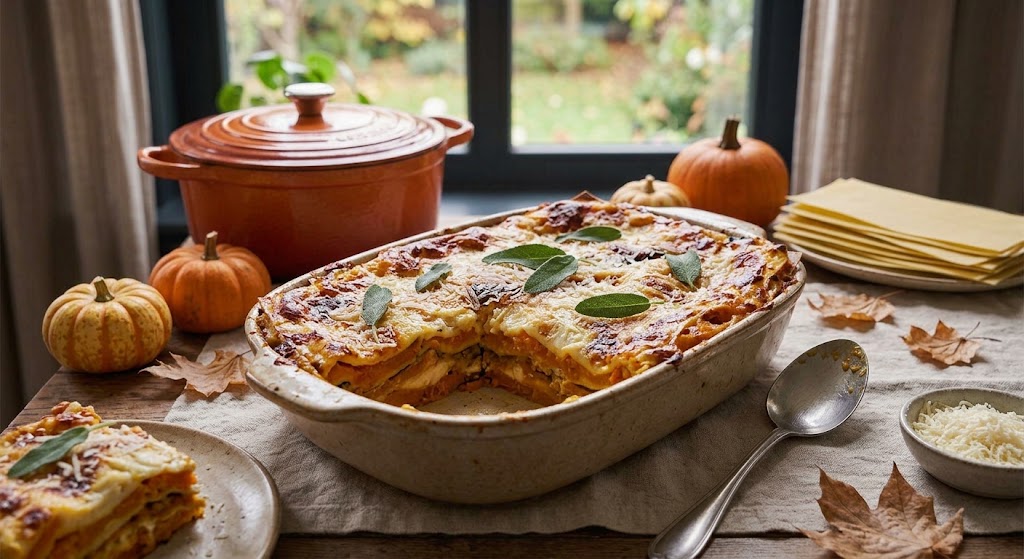 Courge onctueuse entre des couches de pâtes, c'est un plat que vous aurez simplement envie de préparer.