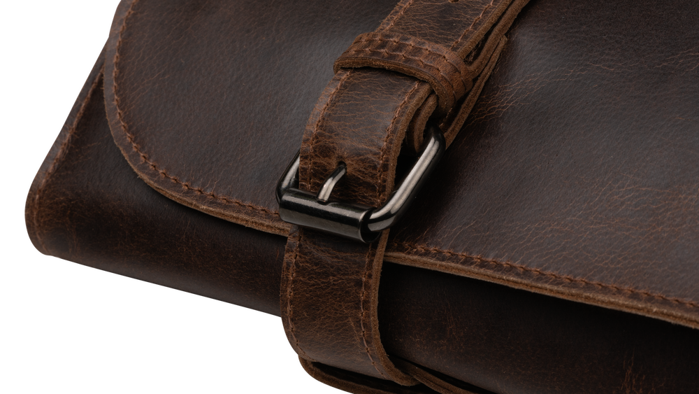 Set de housses pour couteaux Forged - en cuir pull-up - 8 couteaux - 5 pièces