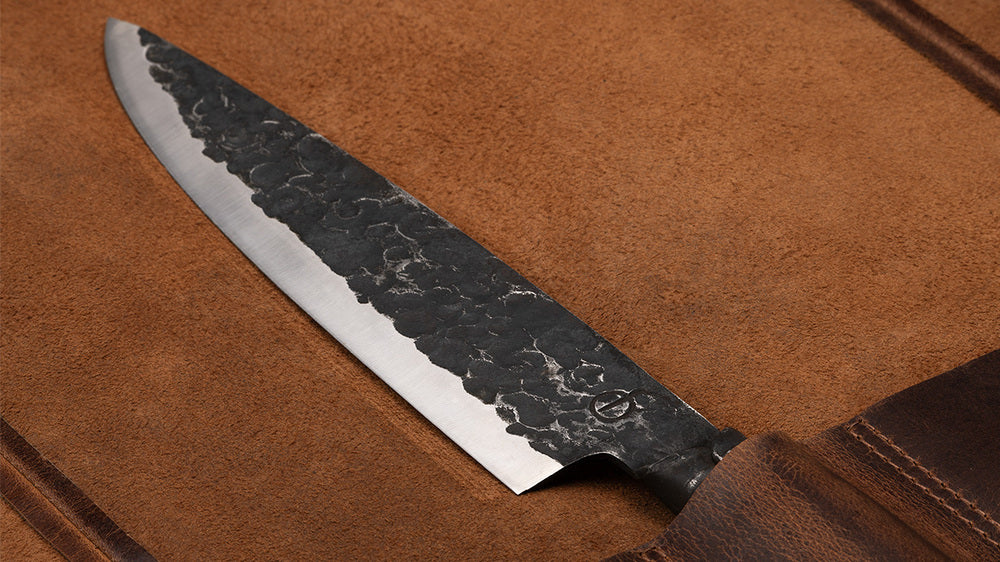Set de housses pour couteaux Forged - en cuir pull-up - 8 couteaux - 5 pièces