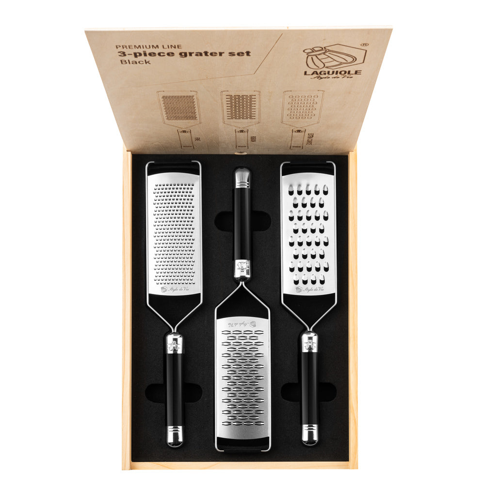 Ensemble de râpes Laguiole Style de Vie - Râpes de cuisine - Ligne - 3 pièces