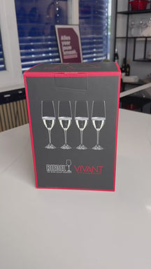 Verres à champagne Riedel Vivant - flûtes à champagne - 290 ml - 4 pièces